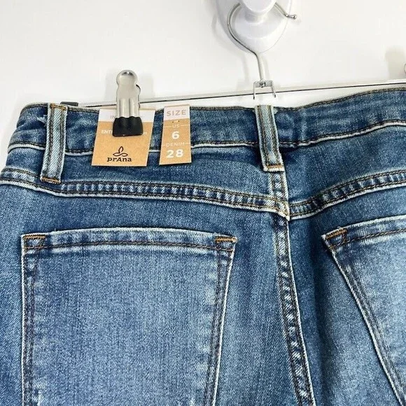 Prana‎ Sienna Skinny Jeans Womens Dark Wash Mid Rise Classic Denim Blue 6 TL NWT - Picture 8 of 12